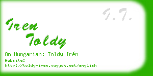 iren toldy business card